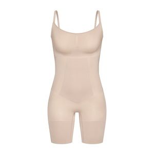SPANX Women's Oncore Mid-Thigh Shape Suit Bodysuit Medium Nude
